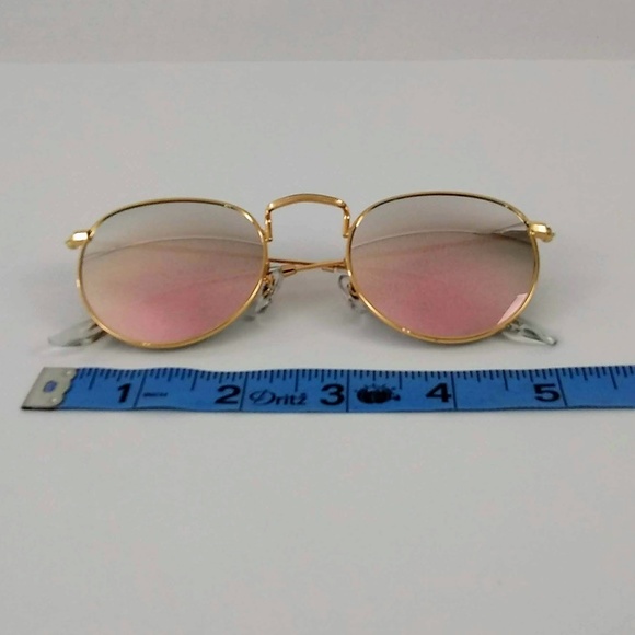 Pink Round Women's Metal Frame Style Sunglasses - Picture 3 of 4
